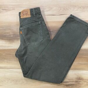 Levi 560 Student Jeans 28x30 Vintage Orange Tab Cotton Tapered Green 90s USA